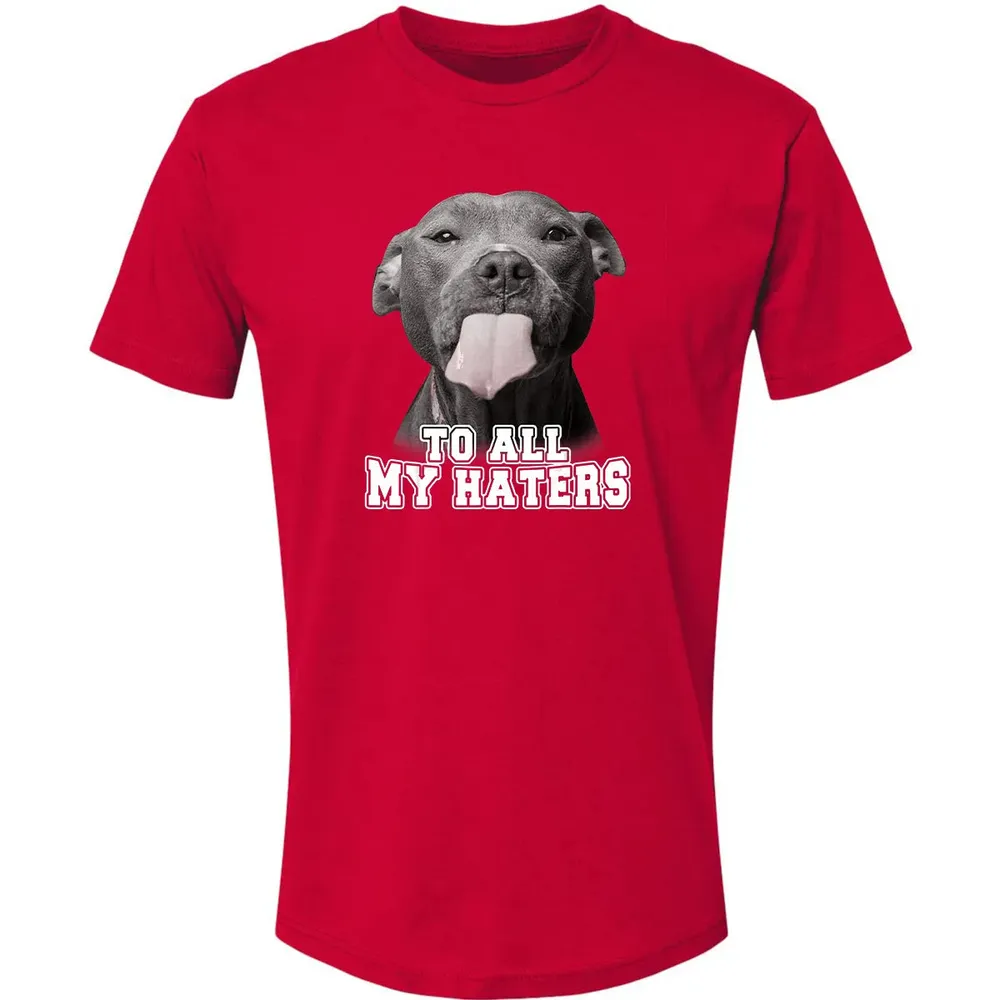 Funny Pitbull To All My Haters  Pitbull Dog Lover Gift Premium Unisex T-shirt - 6
