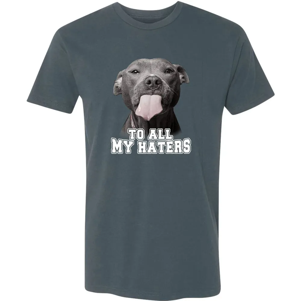 Funny Pitbull To All My Haters  Pitbull Dog Lover Gift Premium Unisex T-shirt - 14