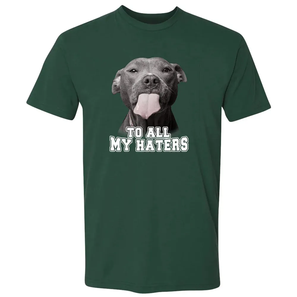 Funny Pitbull To All My Haters  Pitbull Dog Lover Gift Premium Unisex T-shirt - 12