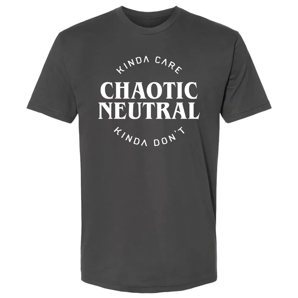 Chaotic Neutral Alignment Kinda Care Kinda Don t Premium Unisex T-shirt - 8