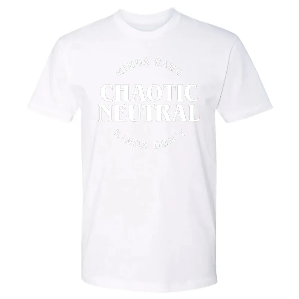 Chaotic Neutral Alignment Kinda Care Kinda Don t Premium Unisex T-shirt - 4