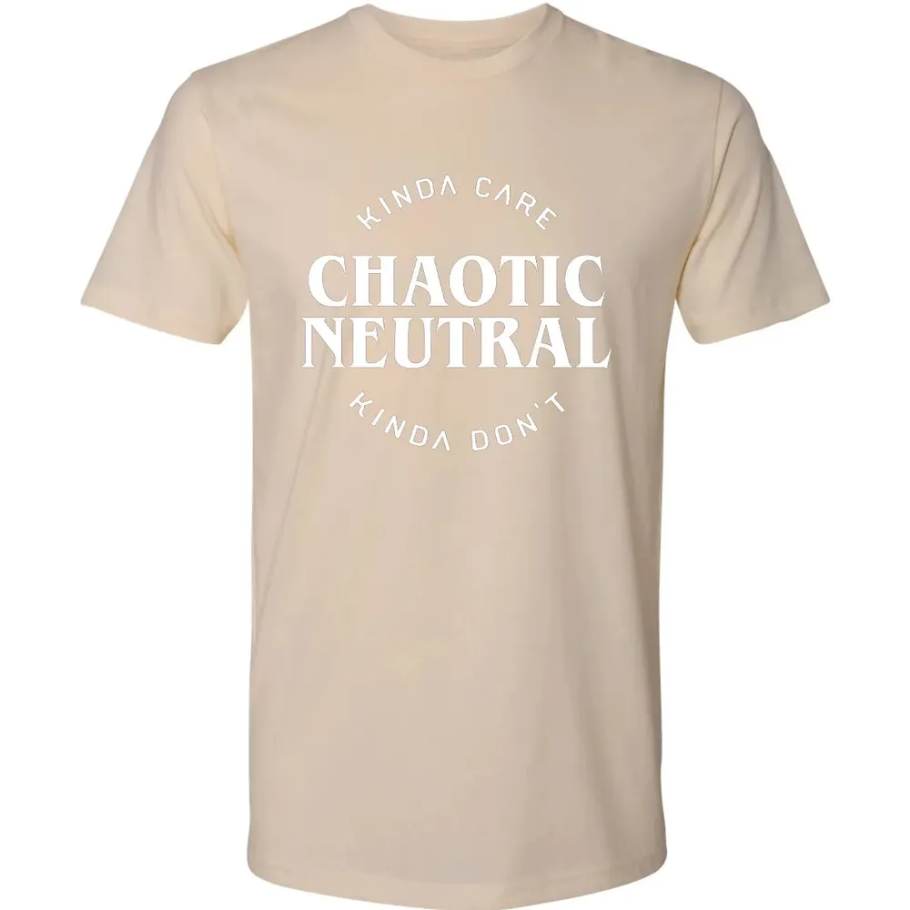 Chaotic Neutral Alignment Kinda Care Kinda Don t Premium Unisex T-shirt - 13