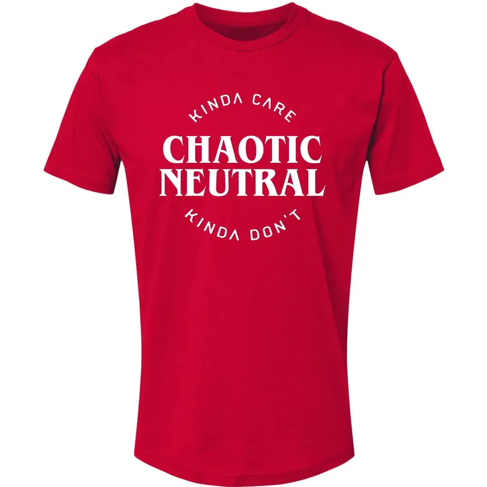 Chaotic Neutral Alignment Kinda Care Kinda Don t Premium Unisex T-shirt - 6