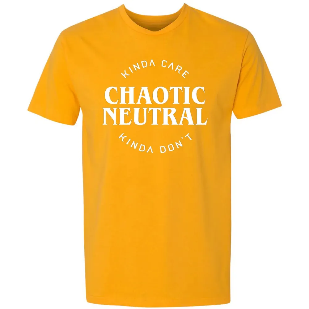 Chaotic Neutral Alignment Kinda Care Kinda Don t Premium Unisex T-shirt - 11