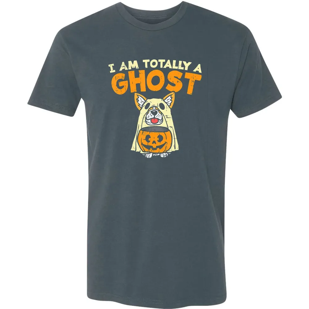 Welsh Corgi Totally Ghost Funny Halloween Costume Dog Owner Premium Unisex T-shirt - 14