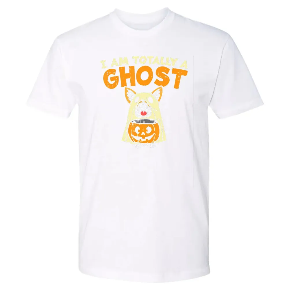 Welsh Corgi Totally Ghost Funny Halloween Costume Dog Owner Premium Unisex T-shirt - 4
