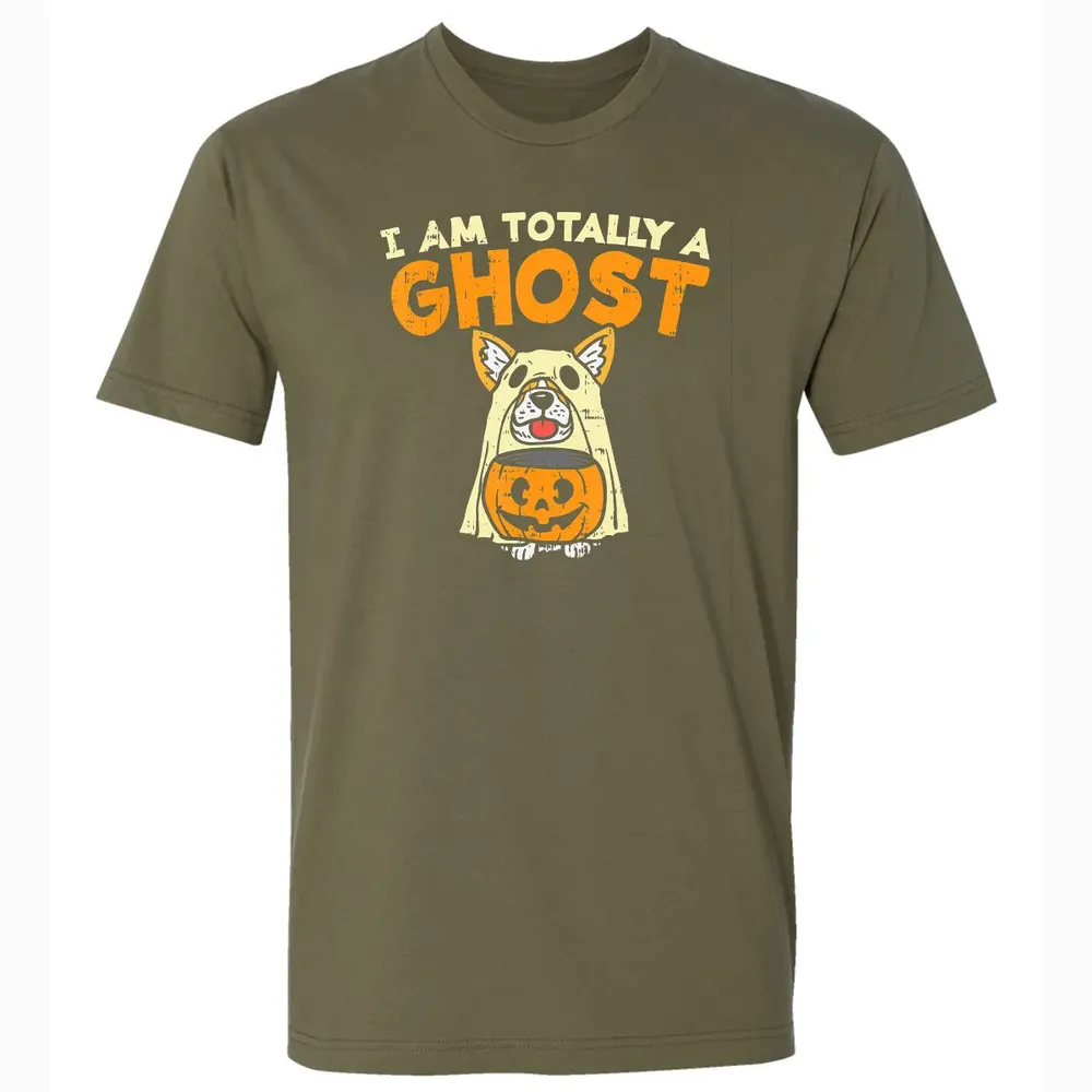 Welsh Corgi Totally Ghost Funny Halloween Costume Dog Owner Premium Unisex T-shirt - 5