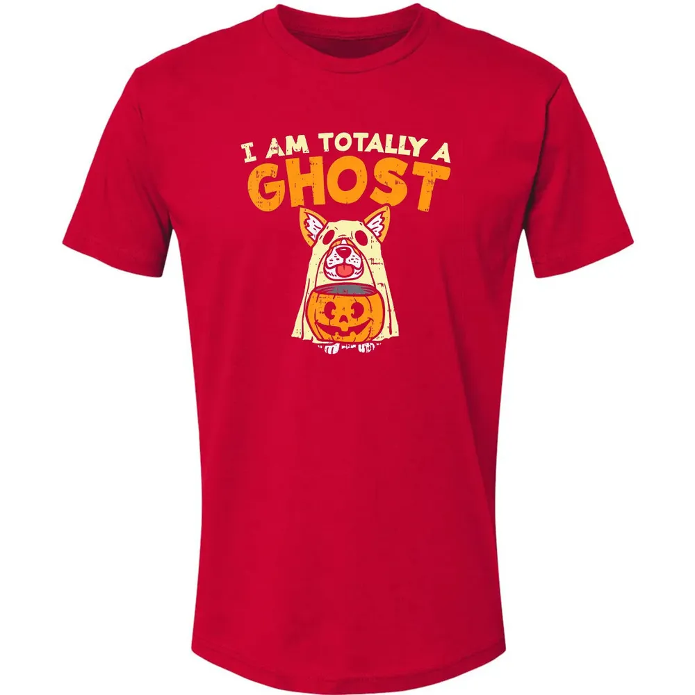 Welsh Corgi Totally Ghost Funny Halloween Costume Dog Owner Premium Unisex T-shirt - 6