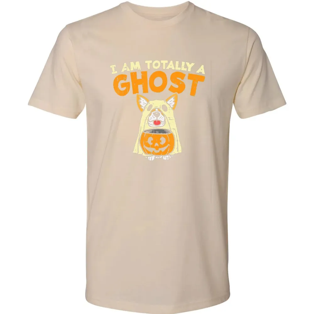 Welsh Corgi Totally Ghost Funny Halloween Costume Dog Owner Premium Unisex T-shirt - 13