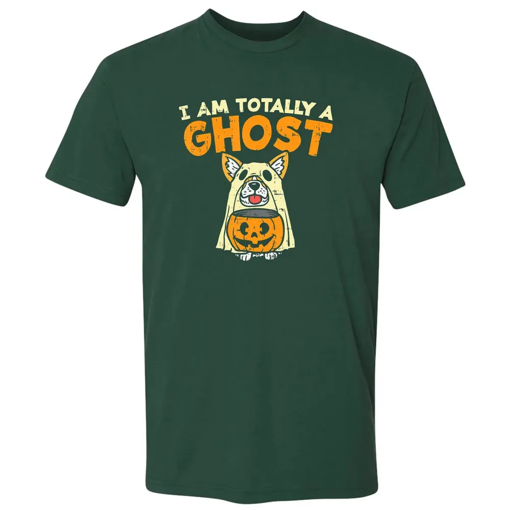 Welsh Corgi Totally Ghost Funny Halloween Costume Dog Owner Premium Unisex T-shirt - 12