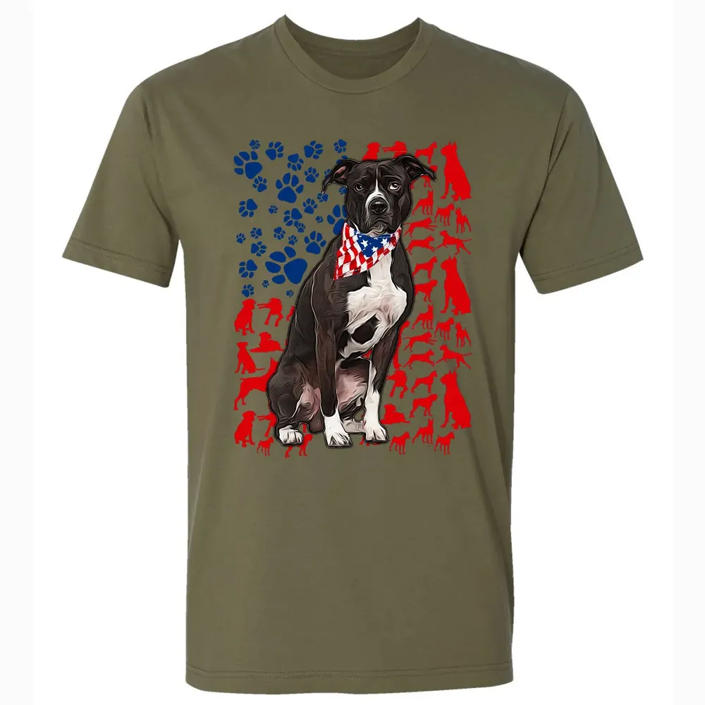 Pitbull 4th of July Premium Unisex T-shirt - 5