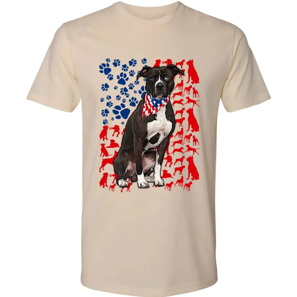 Pitbull 4th of July Premium Unisex T-shirt - 2