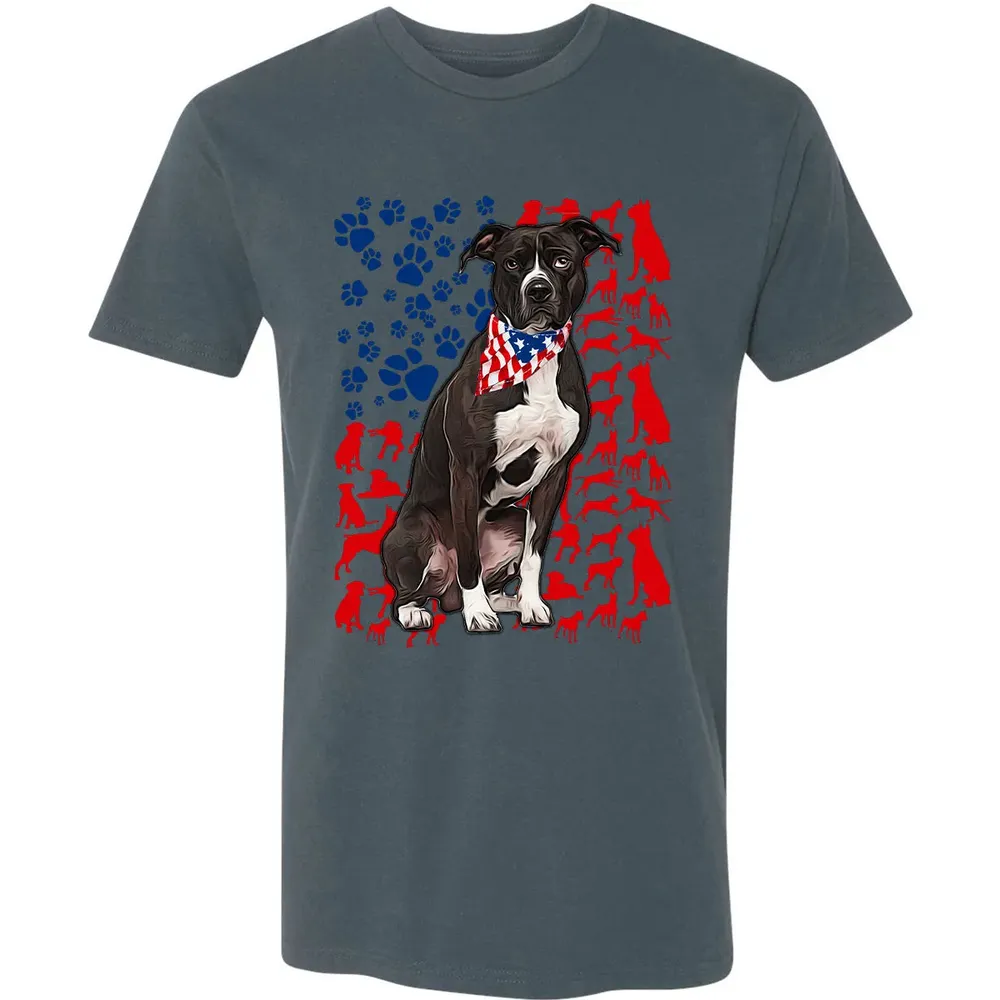 Pitbull 4th of July Premium Unisex T-shirt - 14