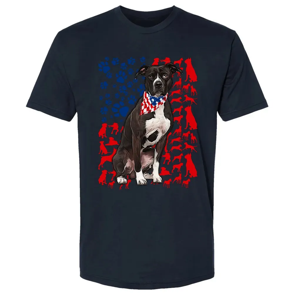 Pitbull 4th of July Premium Unisex T-shirt - 13