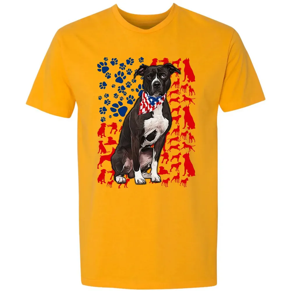 Pitbull 4th of July Premium Unisex T-shirt - 11
