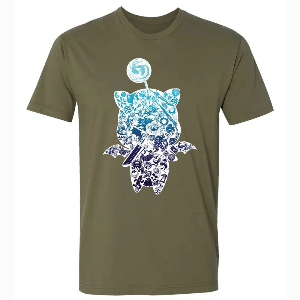 Fantasy Moogle verse Blue Premium Unisex T-shirt - 5