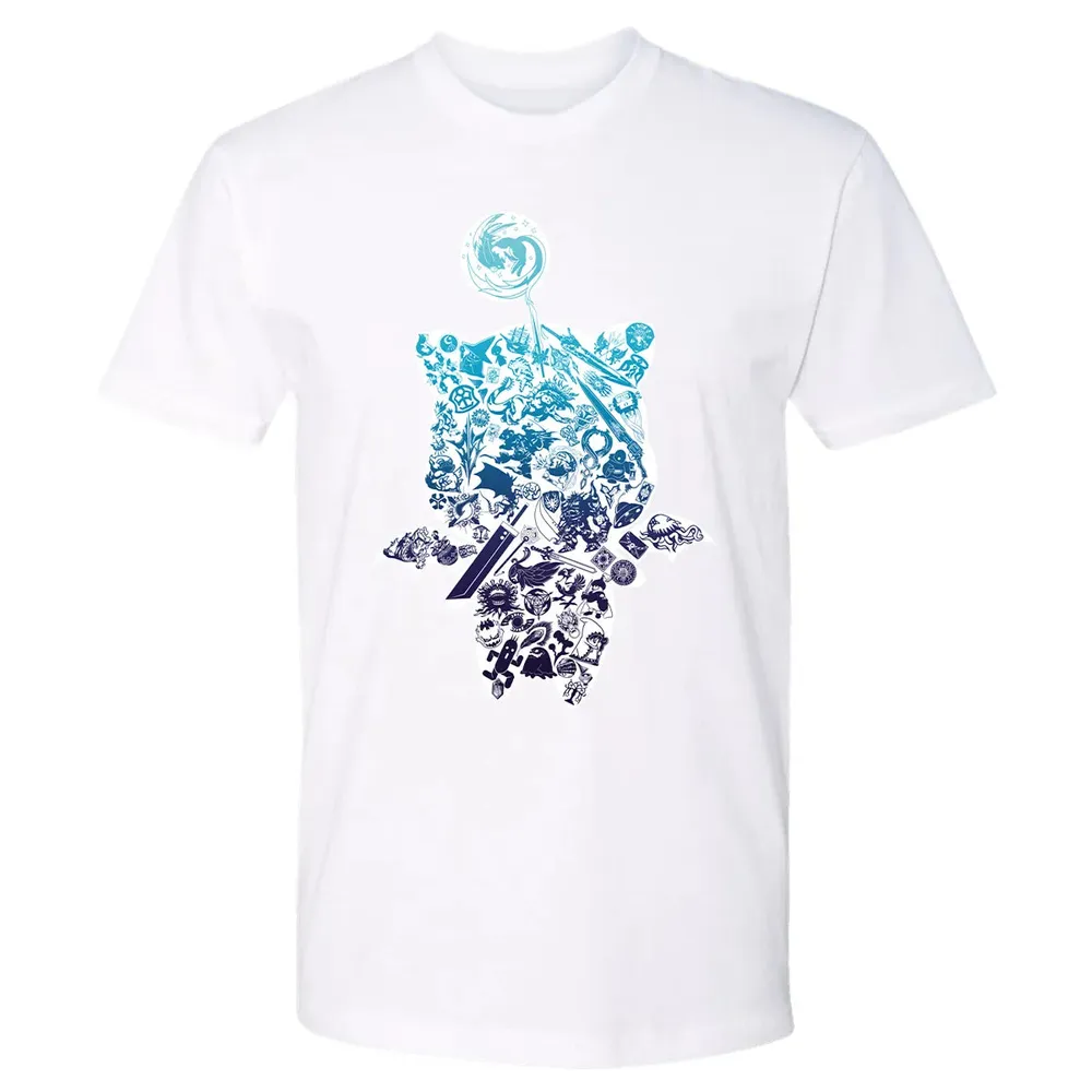 Fantasy Moogle verse Blue Premium Unisex T-shirt - 4