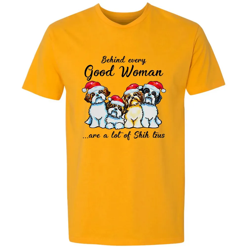 Behind every Good Woman are a lot of Shih Tzu Premium Unisex T-shirt - 11