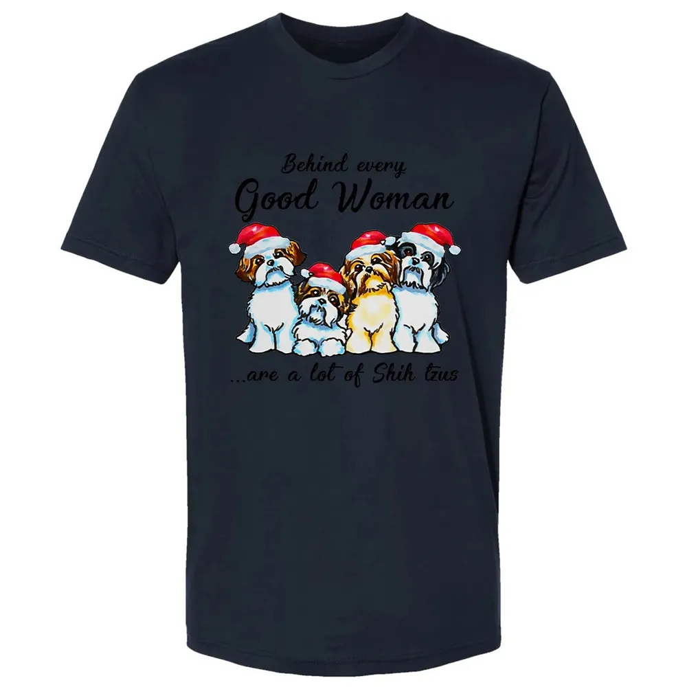 Behind every Good Woman are a lot of Shih Tzu Premium Unisex T-shirt - 13
