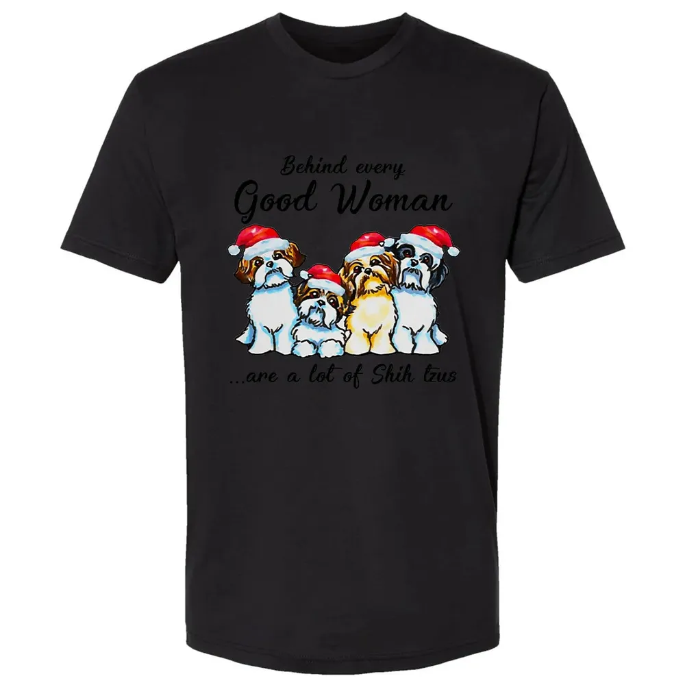 Behind every Good Woman are a lot of Shih Tzu Premium Unisex T-shirt - 15