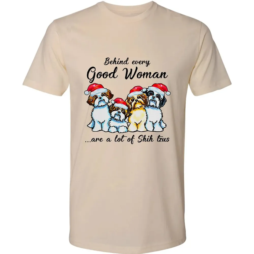 Behind every Good Woman are a lot of Shih Tzu Premium Unisex T-shirt - 2