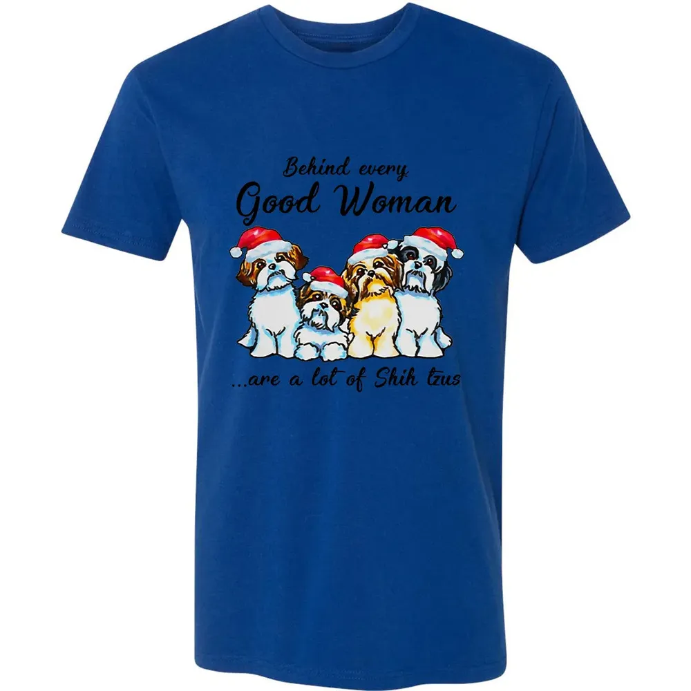 Behind every Good Woman are a lot of Shih Tzu Premium Unisex T-shirt - 10