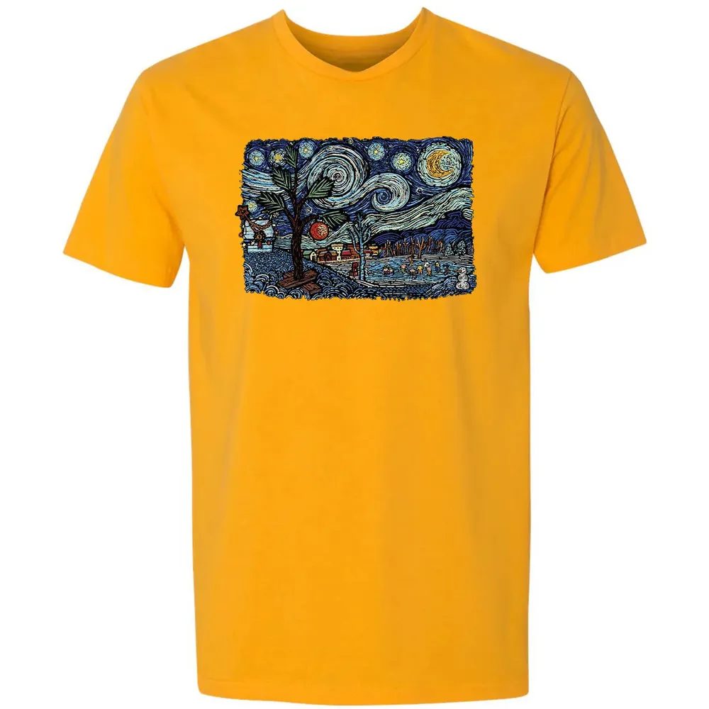 Starry Christmas Night Premium Unisex T-shirt - 11