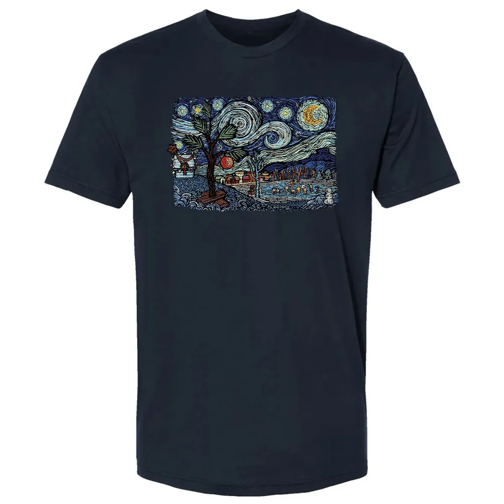 Starry Christmas Night Premium Unisex T-shirt - 2