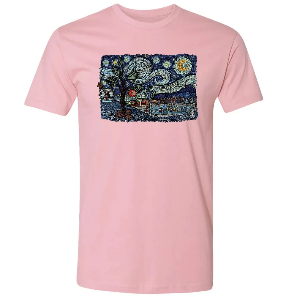 Starry Christmas Night Premium Unisex T-shirt - 3