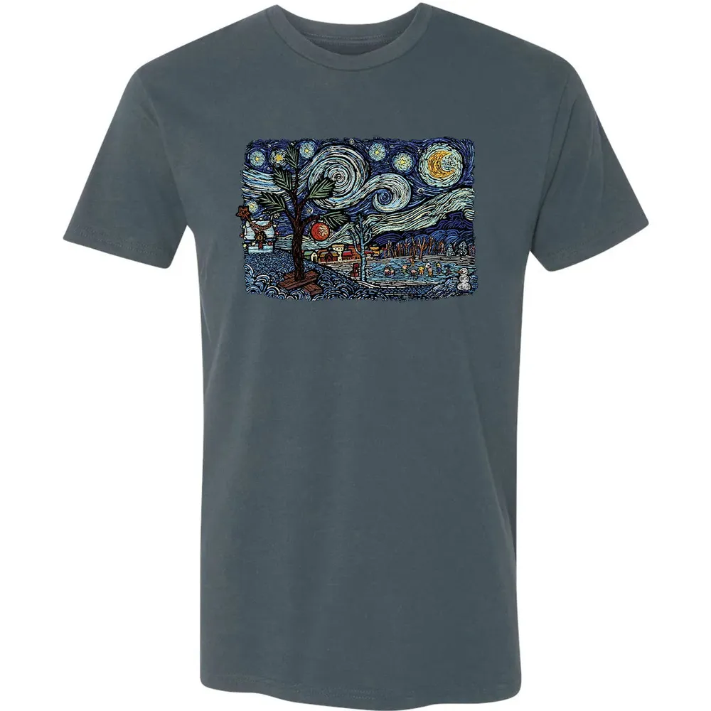 Starry Christmas Night Premium Unisex T-shirt - 14