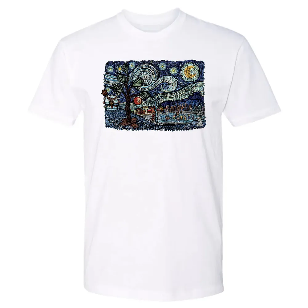 Starry Christmas Night Premium Unisex T-shirt - 4