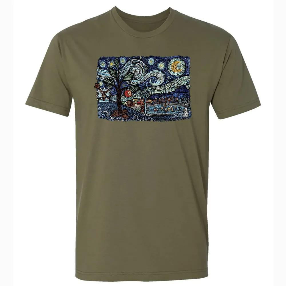Starry Christmas Night Premium Unisex T-shirt - 5