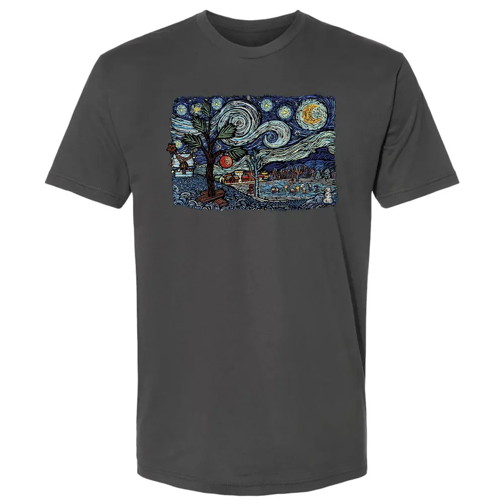 Starry Christmas Night Premium Unisex T-shirt - 8