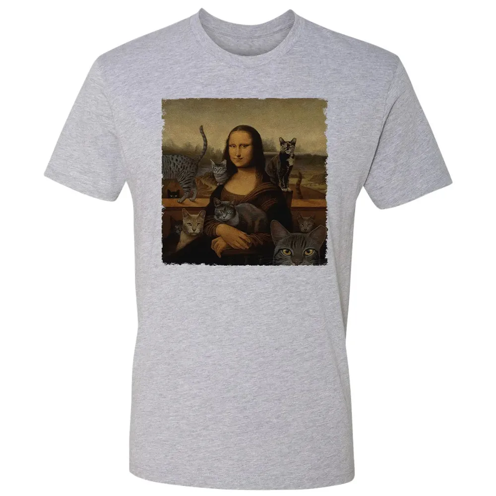 Monalisa with cats Premium Unisex T-shirt - 9