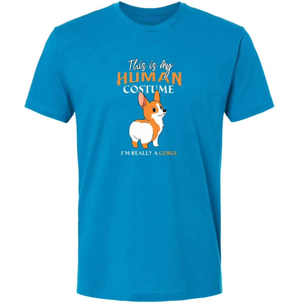This Is My Human Costume I'm Really A Corgi Funny Halloween Premium Unisex T-shirt - 15