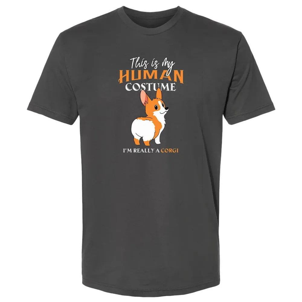 This Is My Human Costume I'm Really A Corgi Funny Halloween Premium Unisex T-shirt - 8