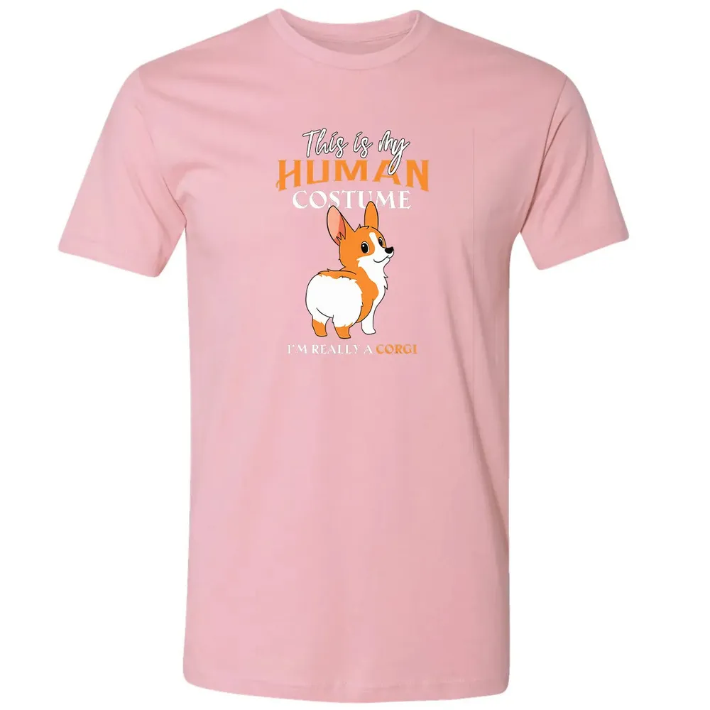 This Is My Human Costume I'm Really A Corgi Funny Halloween Premium Unisex T-shirt - 3