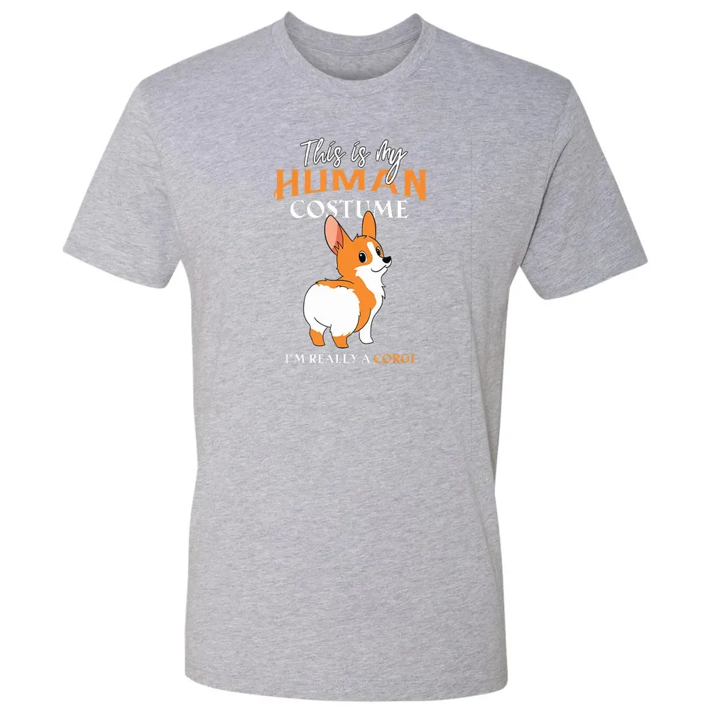 This Is My Human Costume I'm Really A Corgi Funny Halloween Premium Unisex T-shirt - 9