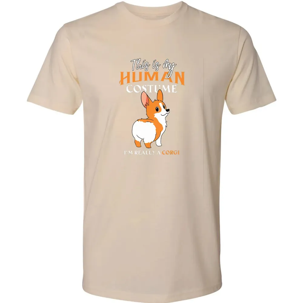 This Is My Human Costume I'm Really A Corgi Funny Halloween Premium Unisex T-shirt - 13