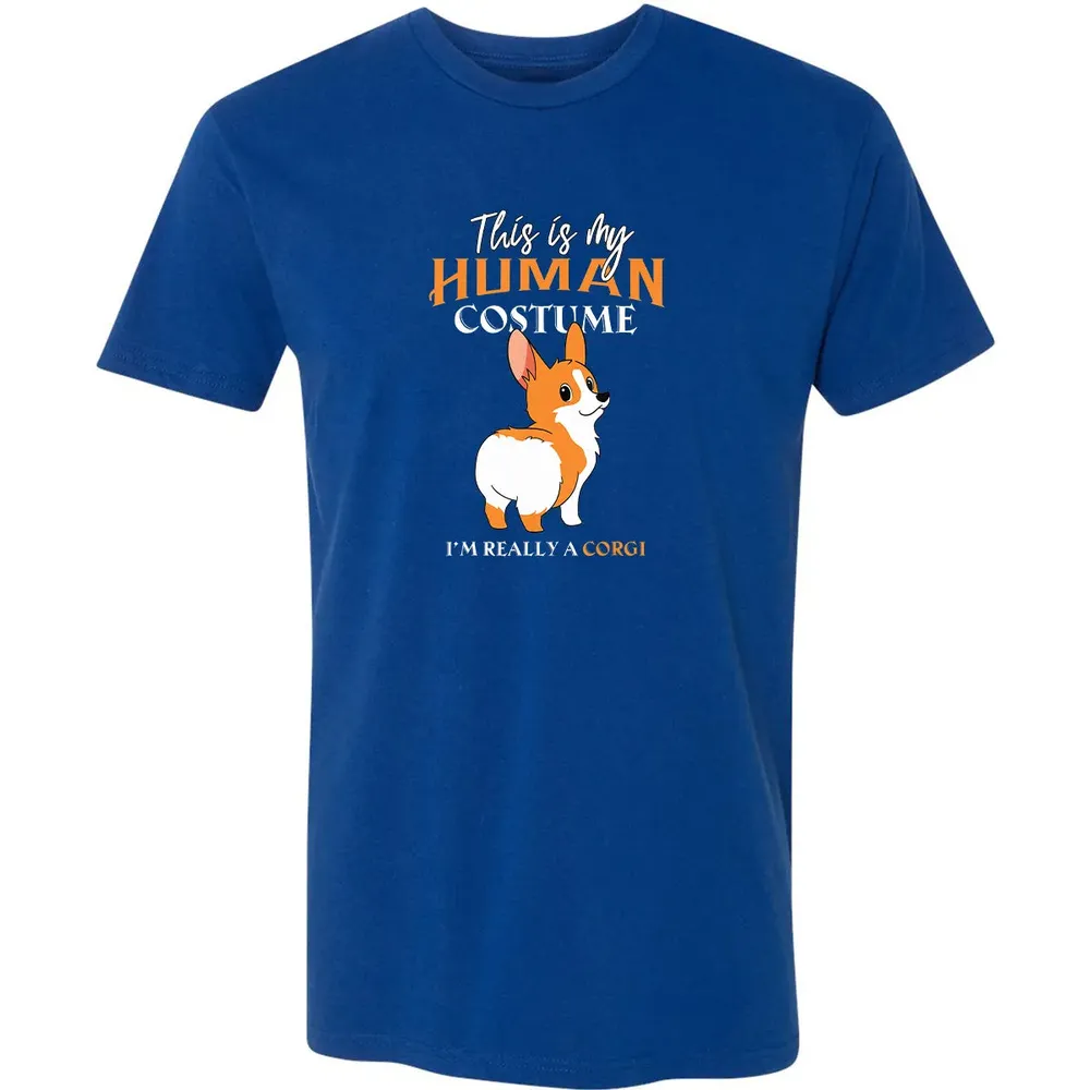 This Is My Human Costume I'm Really A Corgi Funny Halloween Premium Unisex T-shirt - 10