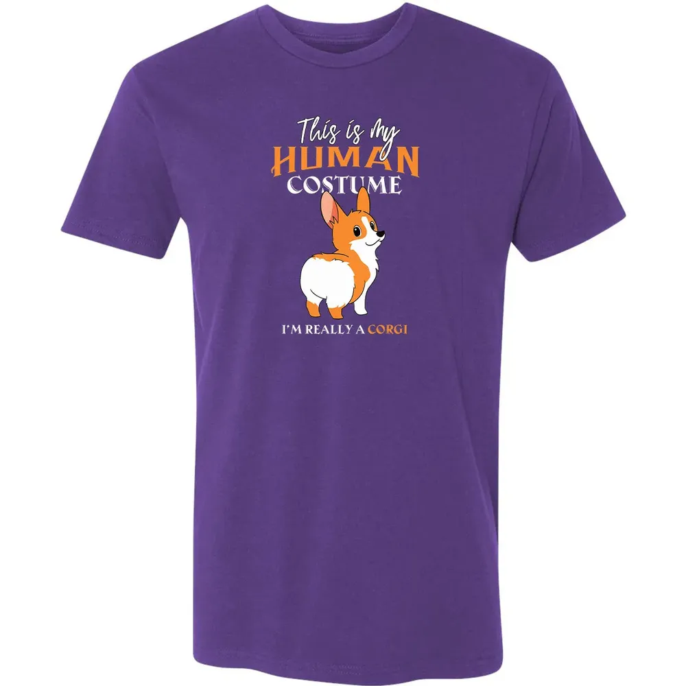 This Is My Human Costume I'm Really A Corgi Funny Halloween Premium Unisex T-shirt - 7