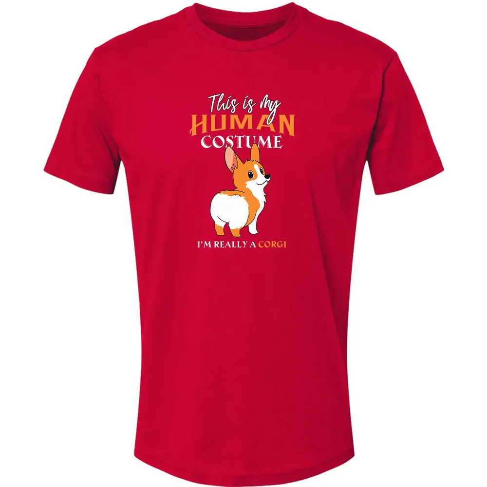 This Is My Human Costume I'm Really A Corgi Funny Halloween Premium Unisex T-shirt - 6