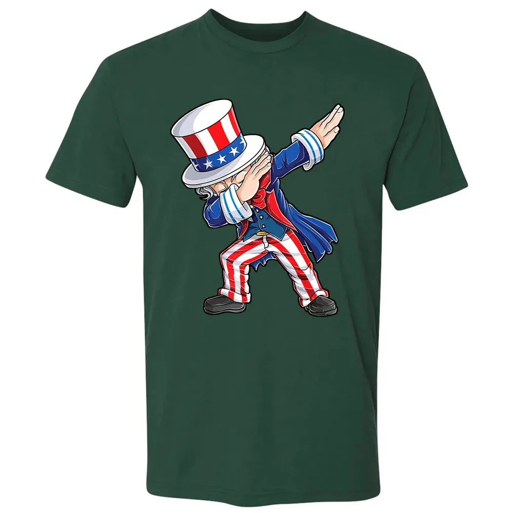 Dabbing Uncle Sam  4th of July Kids Boys Men Gifts Premium Unisex T-shirt - 12