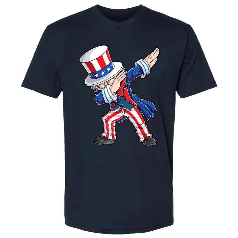 Dabbing Uncle Sam  4th of July Kids Boys Men Gifts Premium Unisex T-shirt - 2
