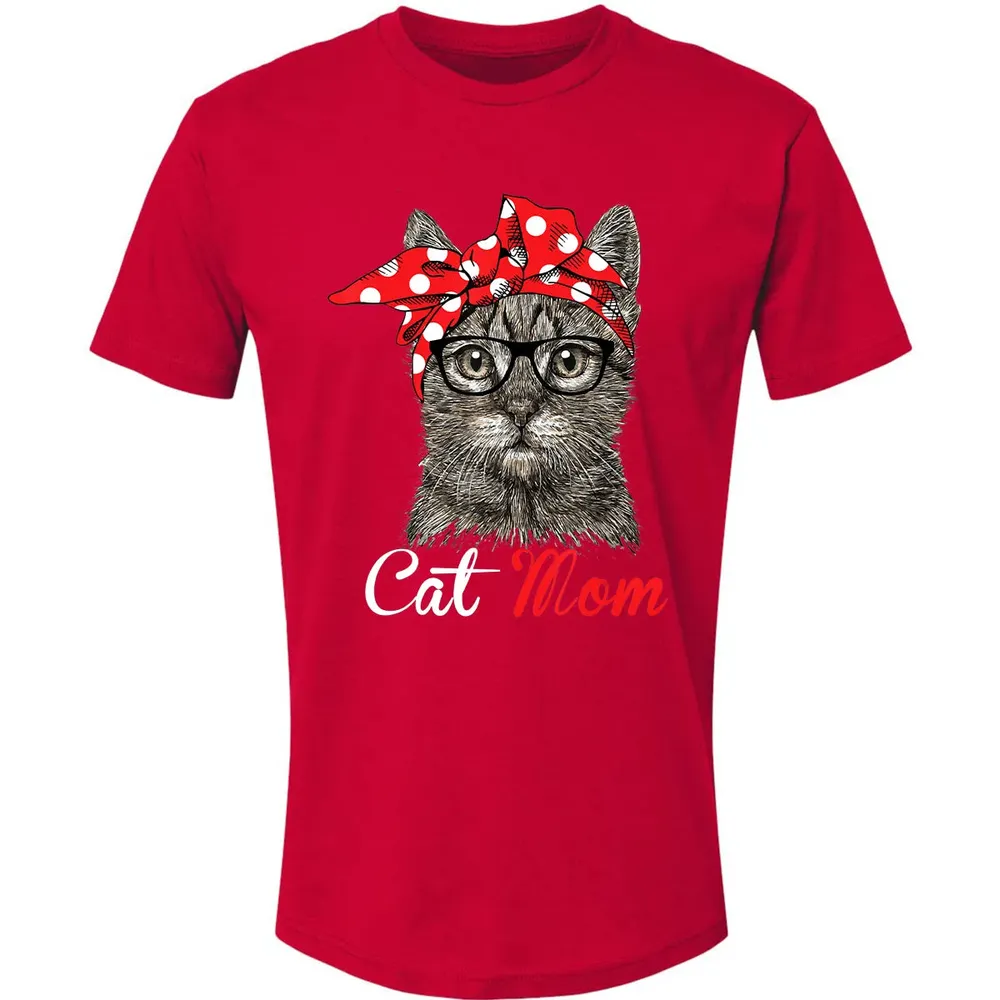 Funny Cat Mom  for Cat Lovers Mothers Day Gift Premium Unisex T-shirt - 6