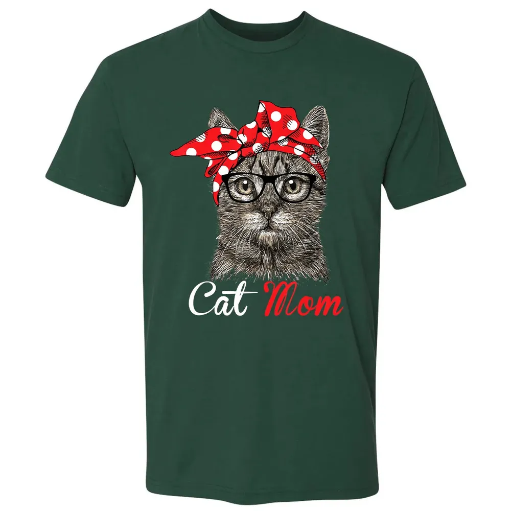 Funny Cat Mom  for Cat Lovers Mothers Day Gift Premium Unisex T-shirt - 12