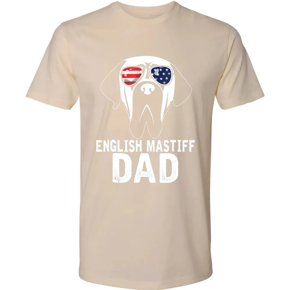 Mens English Mastiff Dad  Father's Day gifts 4th of July Premium Unisex T-shirt - 13