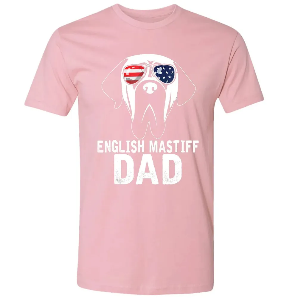 Mens English Mastiff Dad  Father's Day gifts 4th of July Premium Unisex T-shirt - 3