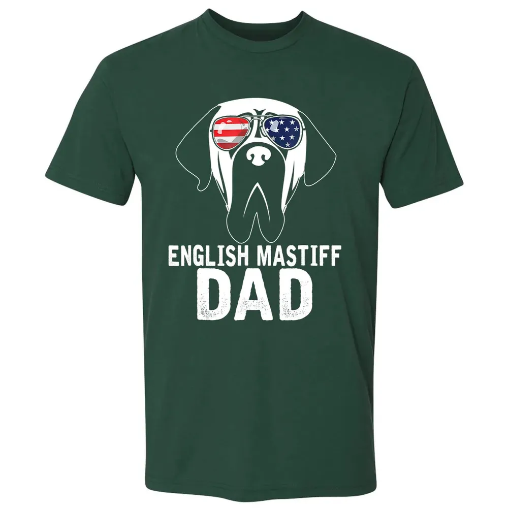 Mens English Mastiff Dad  Father's Day gifts 4th of July Premium Unisex T-shirt - 12