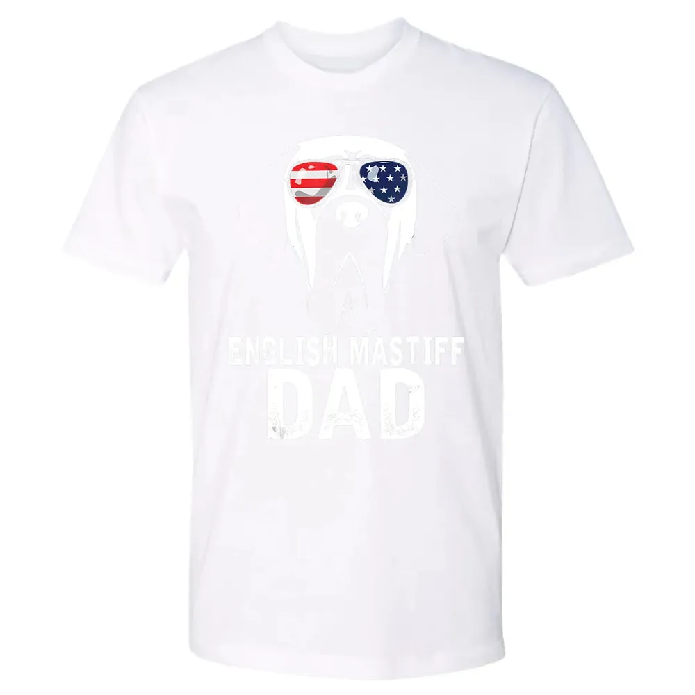 Mens English Mastiff Dad  Father's Day gifts 4th of July Premium Unisex T-shirt - 4